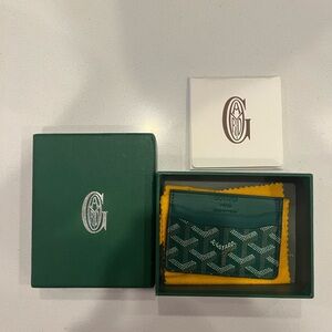 Green goyard cardholder